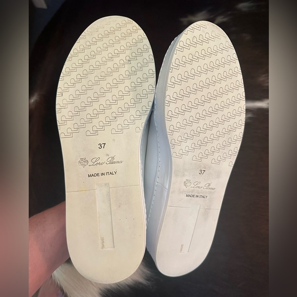 Loro Piana Nuages White Leather Sneakers, Size 7 US, 37 EU, Good Condition - Picture 13 of 16